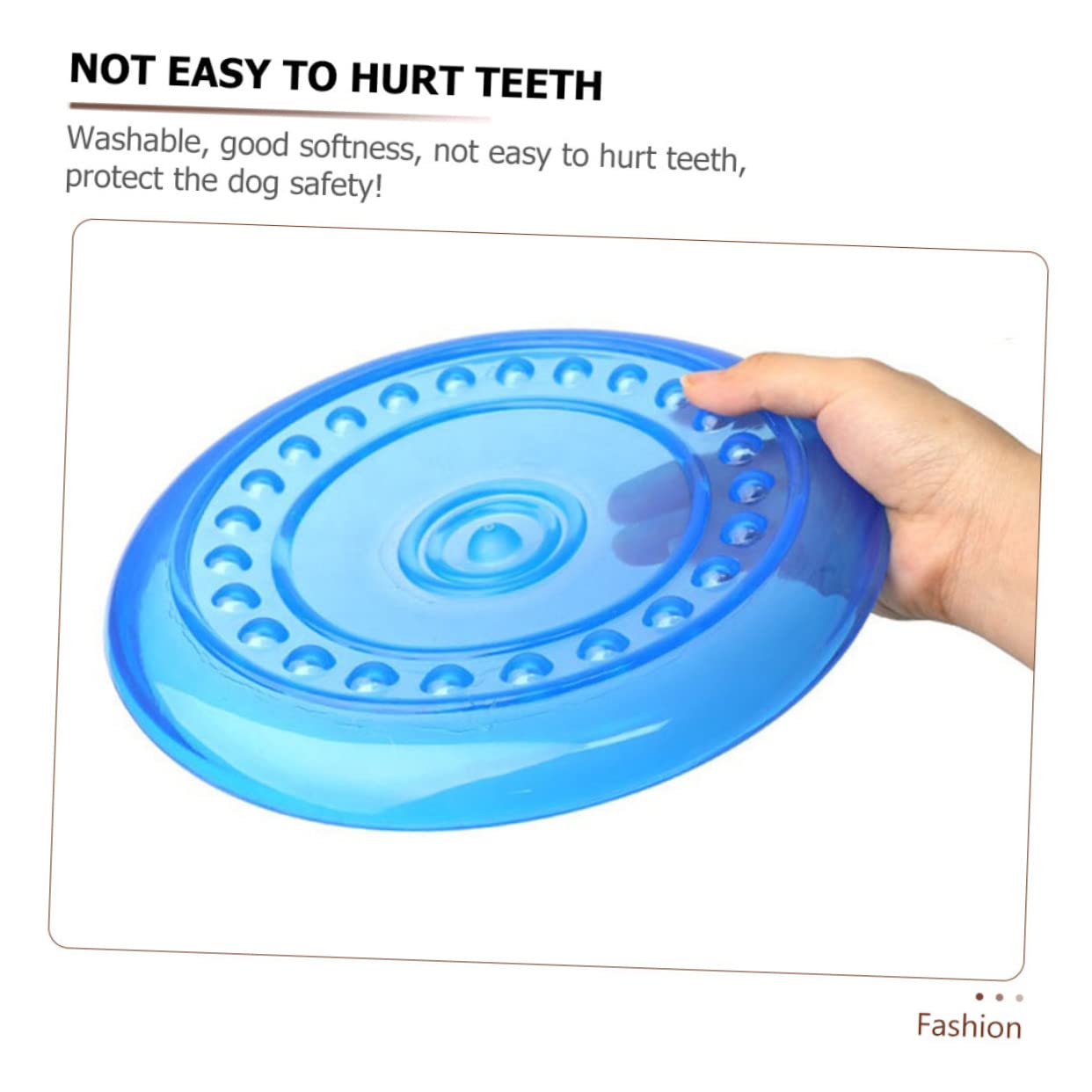 BESTonZON 2 Stück Haustierspielzeug Hundekauspielzeug aus TPR Waschbar und Schützend Blauer Fliegender Wurfscheibe für Hunde für Outdoor Training