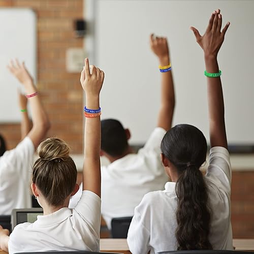 Miniatura 4 de Pulseras de goma con cita motivacional, pulseras de silicona inspiradoras de colores, pulseras elásticas unisex para hombres, mujeres y