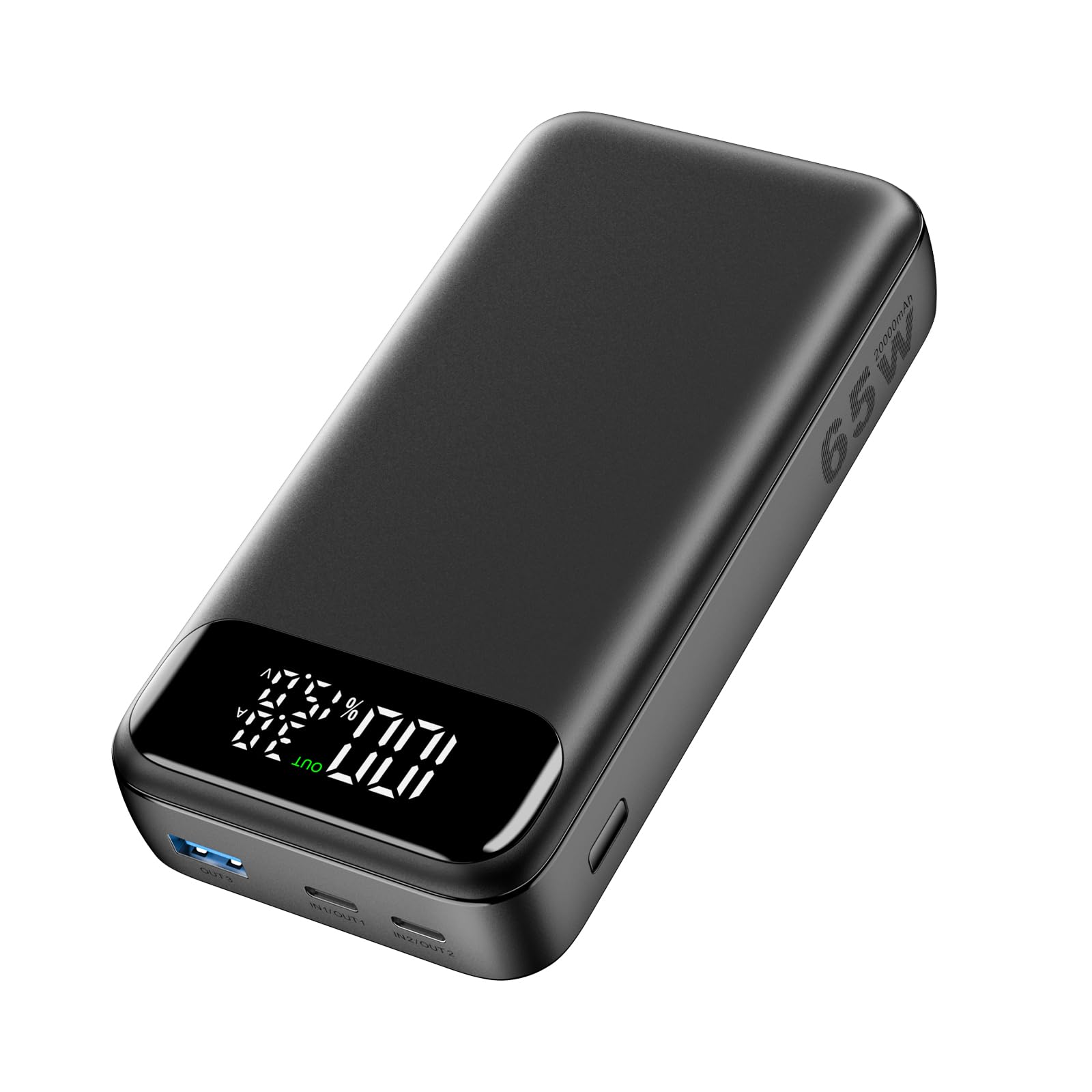 BRENCIL Power Bank 20000mAh, 65W Batteria Esterna Ricarica Rapida, PD4.0 QC3.0 Laptop PowerBank Caricatore Portatile con USB C Input & Output e Display Digitale LED per iPhone 15/14/13/12/11 Tablet