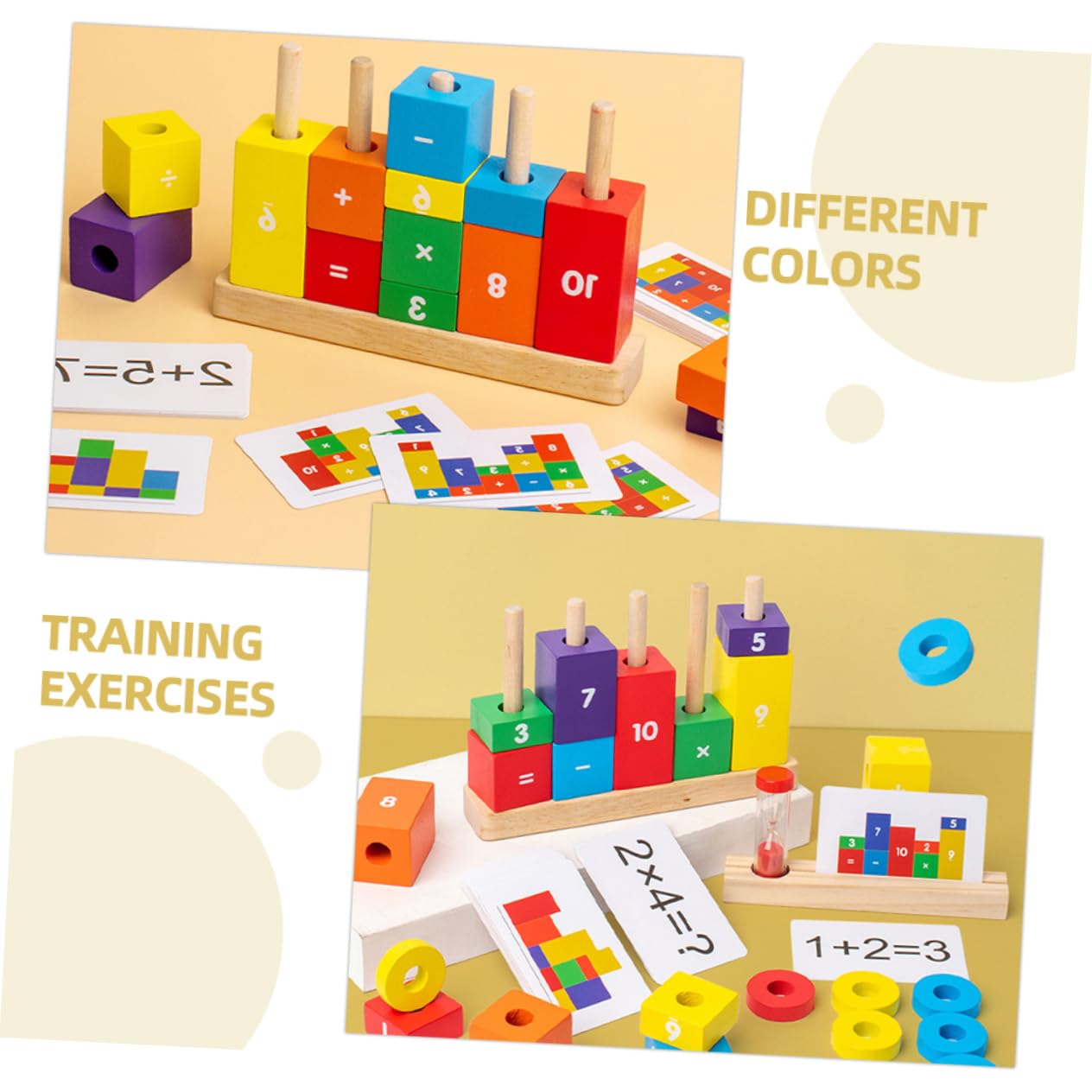 WOONEKY Bloques De Operación Digital Juguete Educativo Temprano De Madera para Aprender Matemáticas Hogar Jardín De Infancia