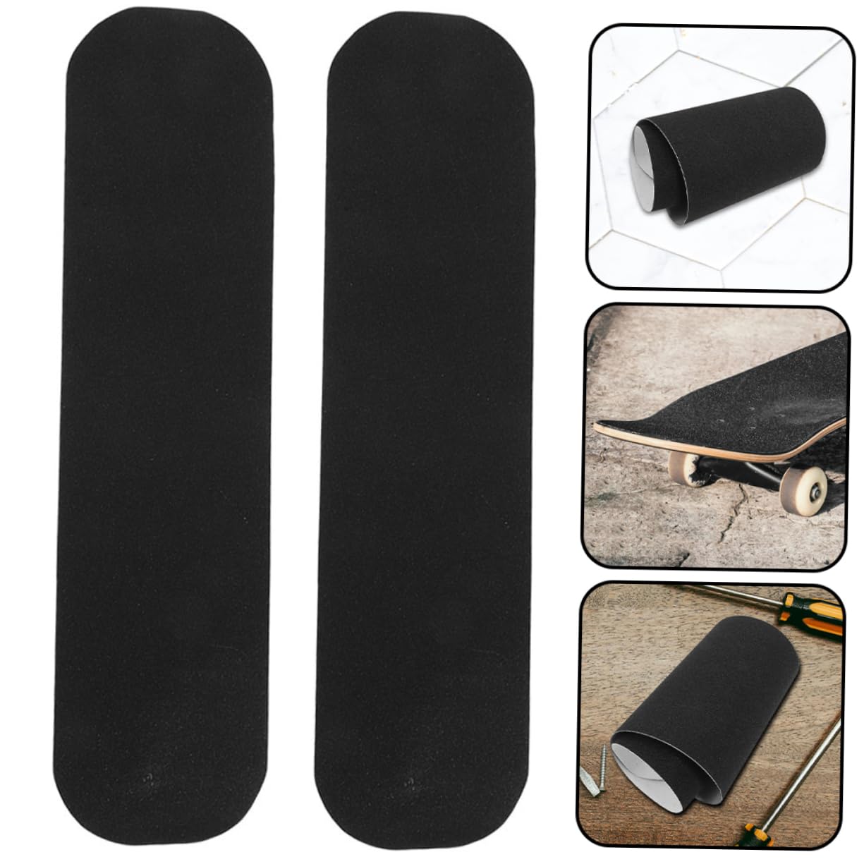 ibasenice 3 Ensembles Bande Antidérapante Skateboard Professionnelle Abrasives Résistantes Et Durables Pour Accessoires De Skateboard 4 Pièces * 3