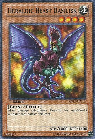 yugioh heraldic beast deck Amazon.com: YU-GI-OH! - Heraldic Beast Basilisk (CBLZ-EN013) - Cosmo Blazer  - Unlimited Edition