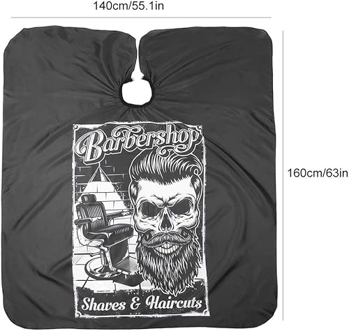 Miniatura 6 de ZJchao Capas para el cabello, capa de peluquería profesional, delantal de corte de pelo ajustable para peluquería casera