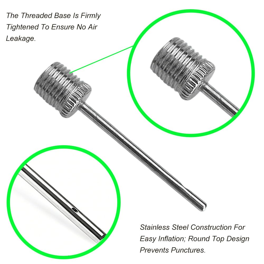 Bjotfhy 20 PCS Aiguilles de Pompe à Ballon, Aiguilles de Pompe à Air, avec 2 Buses en Plastique, pour Football, Basketball, Volley-Ball, Rugby Ballons - 4