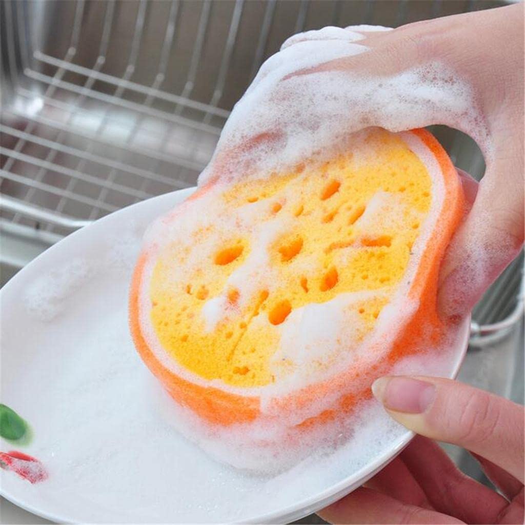 ATORSE 3xCartoon Fruit Children Bath Cleaning Sponge Dishwashing Sponge Orange|Home & Garden|Household Supplies & Cleaning|Cleaning Towels & Cloths 2
