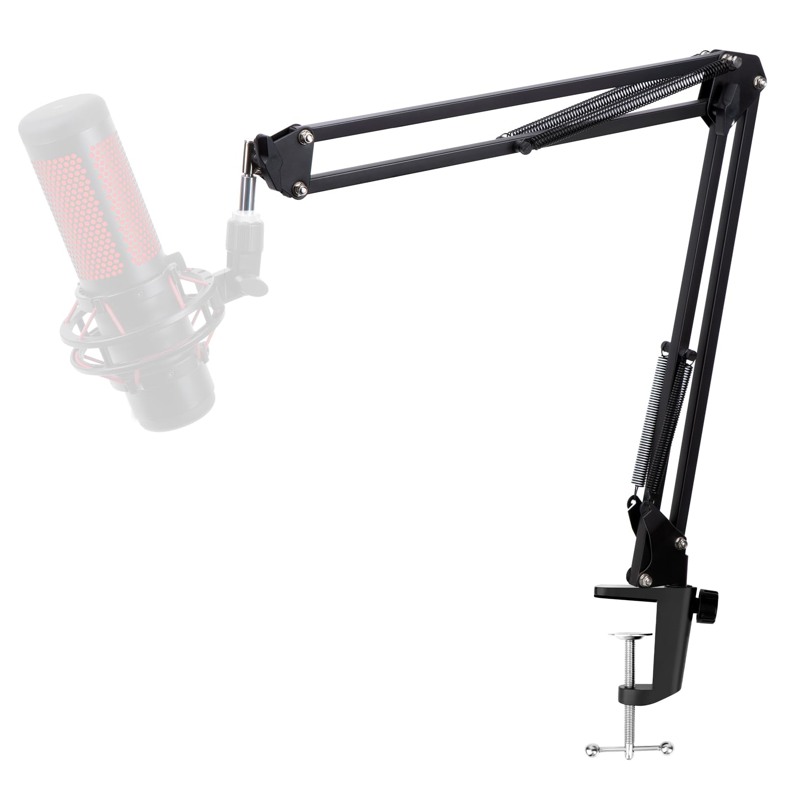 YOUSHARES QuadCast Boom Arm Stand - Professional Adjustable Scissor Mic Stand Compatible with HyperX QuadCast S Microphone