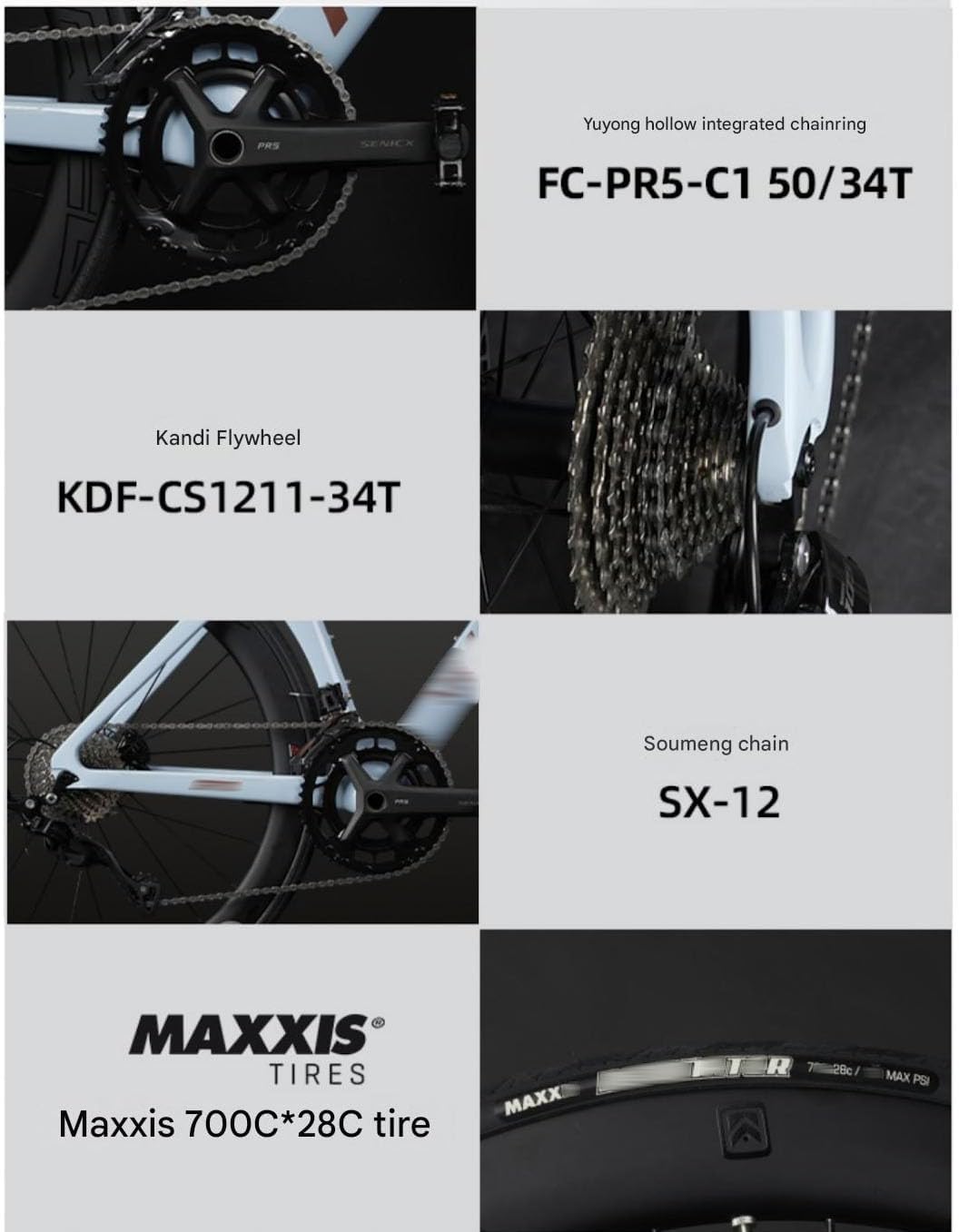 Mercury 7120 Full Carbon Fiber Road Bike, 24 - Speed with 105 - Level Components, Aerodynamic Drop Bar, High - Performance Racing Bicycle for Speed Enthusiasts