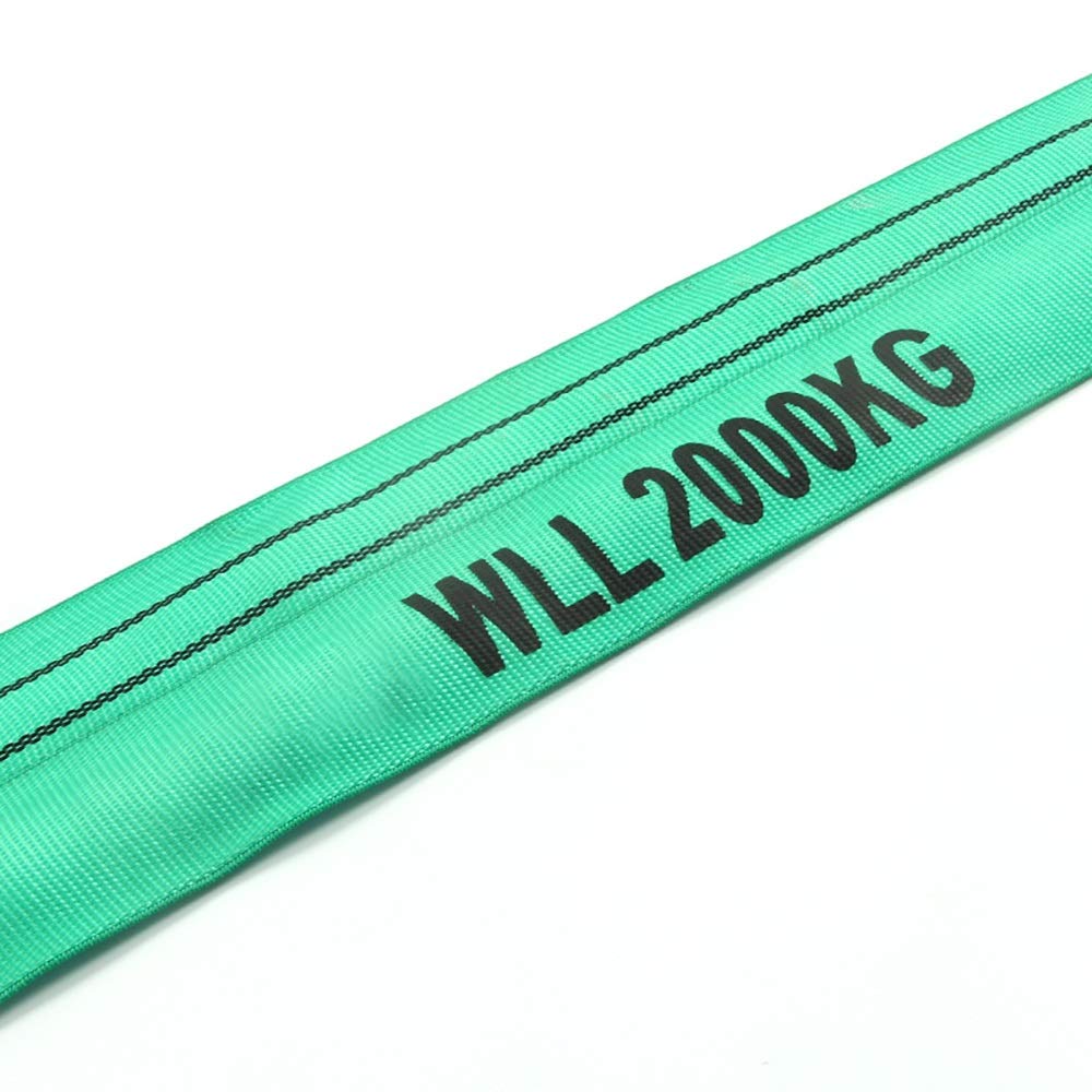 Elevación de la Banda móvil Eslinga de elevación con Cubierta de poliéster Doble de 2 toneladas con una Longitud de 1 a 10 m en la Lista de eslingas Verdes Resistente al Desgaste(1m)