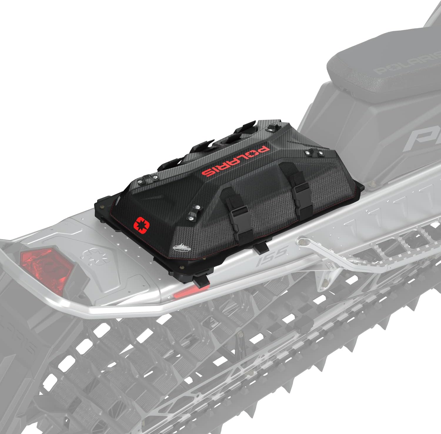 Polaris Snowmobile Lock & Ride Flex Burandt Bag, Large, Red, Fits Specific RMK, INDY, Voyageur Models, Mounts for Shovel Jacket, Easy Install, Waterproof, Storage Bag for Gear - 2889900