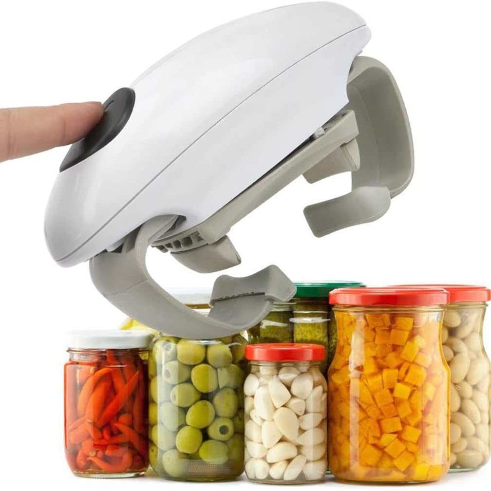 Abrelatas eléctrico, abrelatas de Cocina, abrelatas automático de Borde Suave con Interruptor de un Solo Toque para Personas con Artritis, Personas Mayores, restaurantes
