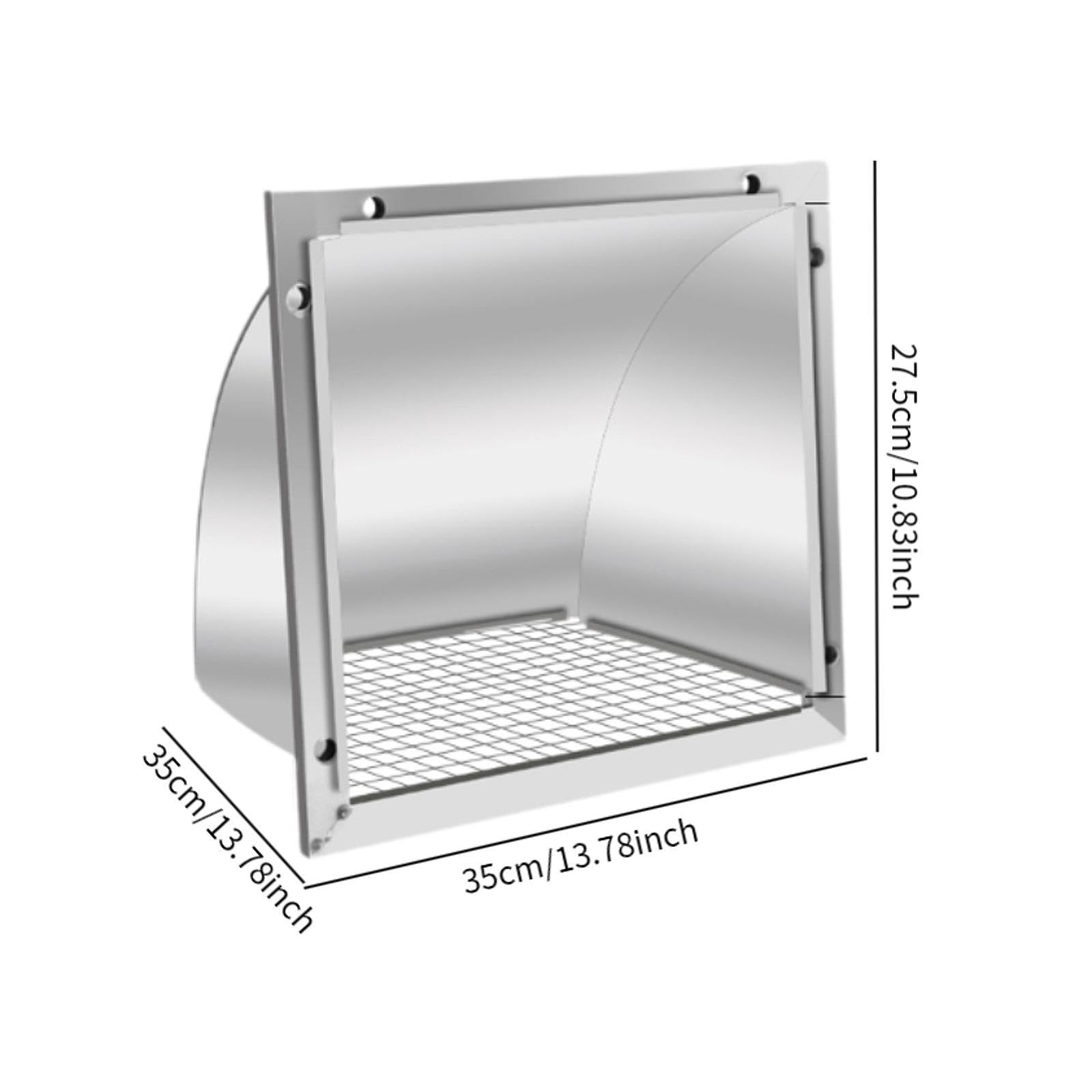 Cubierta de Ventilación para Secadora, Rejilla de Ventilación para Salida de Pared, Protección Contra Lluvia Y Nieve, Cubierta de Ventilación de Pared, 8 Inch