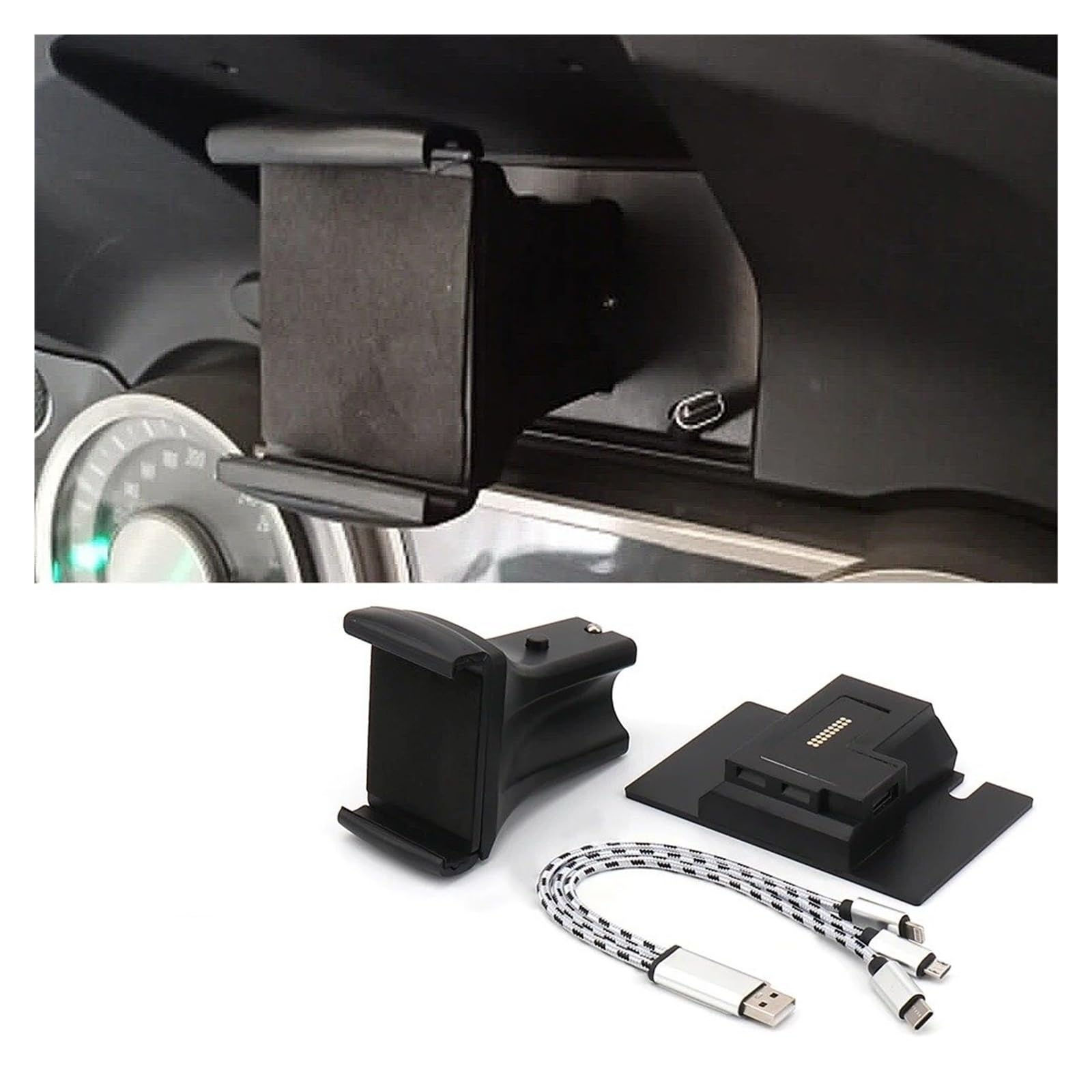 Soporte Manillar Moto para BMW K1600GTL K1600GT K1600B K 1600 B GT GTL 2011-2020 Soporte Navegación GPS Teléfono Y Motocicleta Cargador USB Soporte Móvil Bicicleta