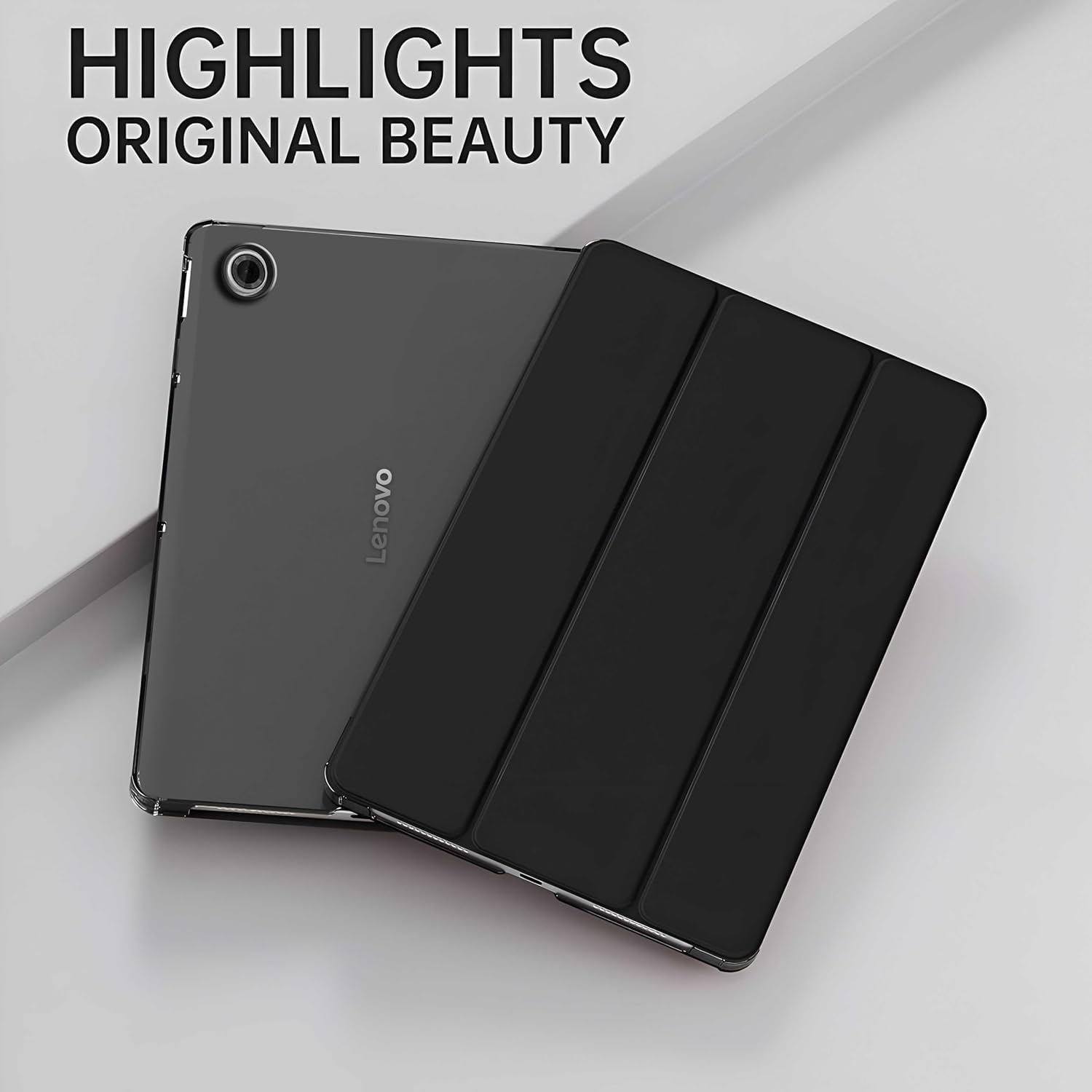 ProElite Case Cover for Lenovo Tab 10.1 inch 2025 Case, Smart Flip Case Cover for Lenovo Tab 10.1 inch 2025 Case Cover Translucent Back with Stylus Pen [Auto Sleep Wake Feature], Black — Amazon image 7
