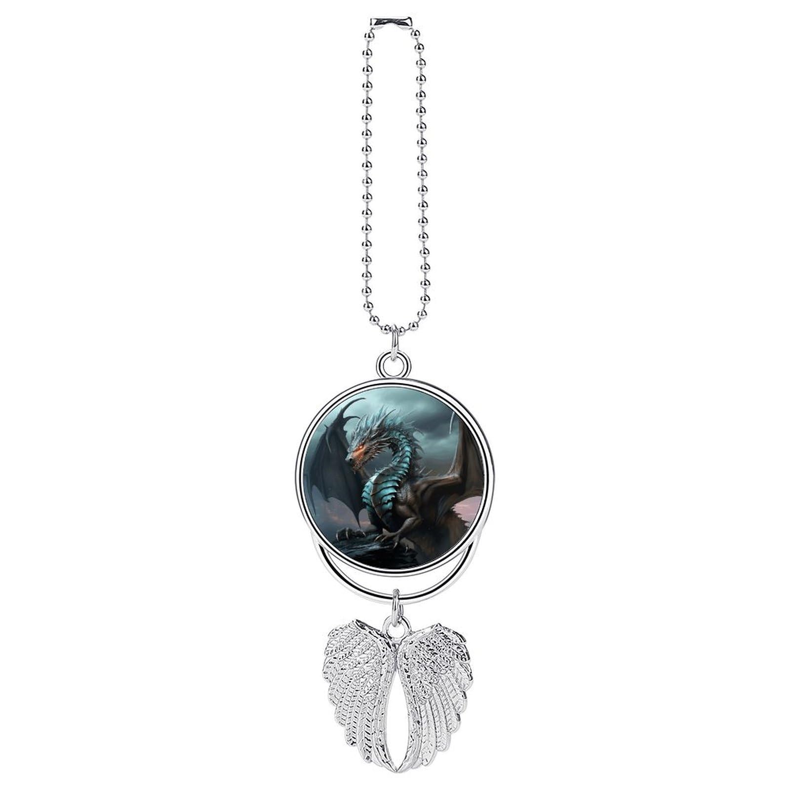 Cool Dragon Car Pendant Personalized Car Hanging Ornament Auto Rear View Mirror Hanging Decoration Accessories Metal Cars Interior Ornament for Most Cars Truck SUV