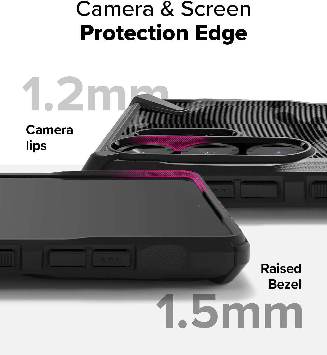 Ringke Fusion-X for Samsung Galaxy S25 Ultra Case [Precise Cutouts for Camera Lenses] Enhanced Bumper Heavy Duty Shockproof Protective Cover - Camo Black - Image 7