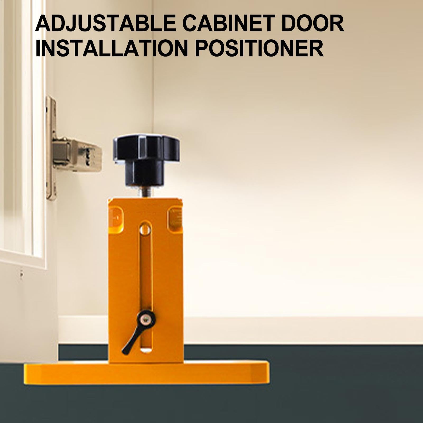 Cabinet Door Positioner, Installation Positioner Jig, Aluminum Hardware Jig, Cabinet Installation Tool, Adjustable Aluminum Alloy Cabinet Door Installation Positioner Jig for Professionals