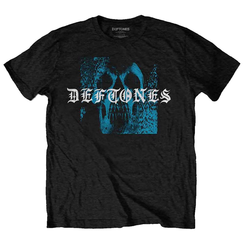Rock Off officially licensed products Deftones Static Skull Band Logo T Shirt XXL Black