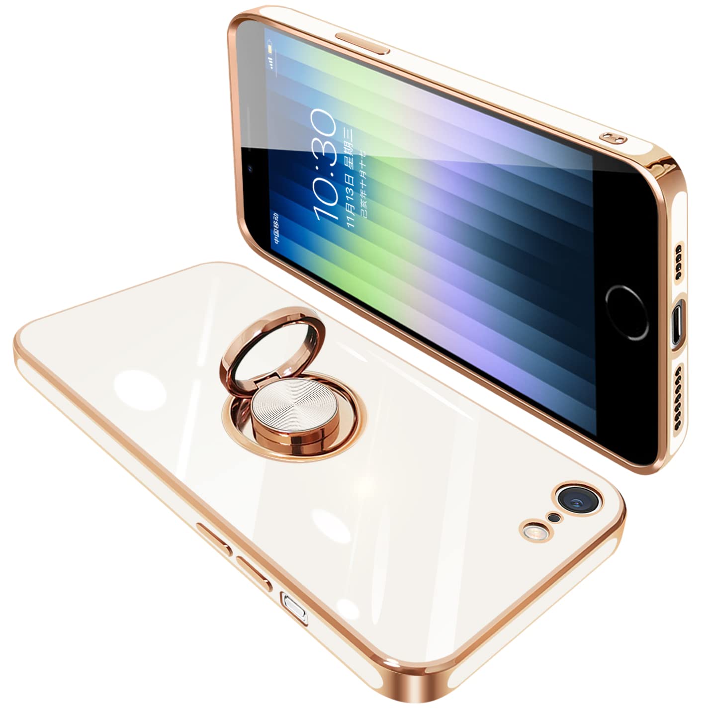 Amazon.co.jp: iPhone SE3 iPhone SE2 iPhone8 iPhone7 ケース リング 