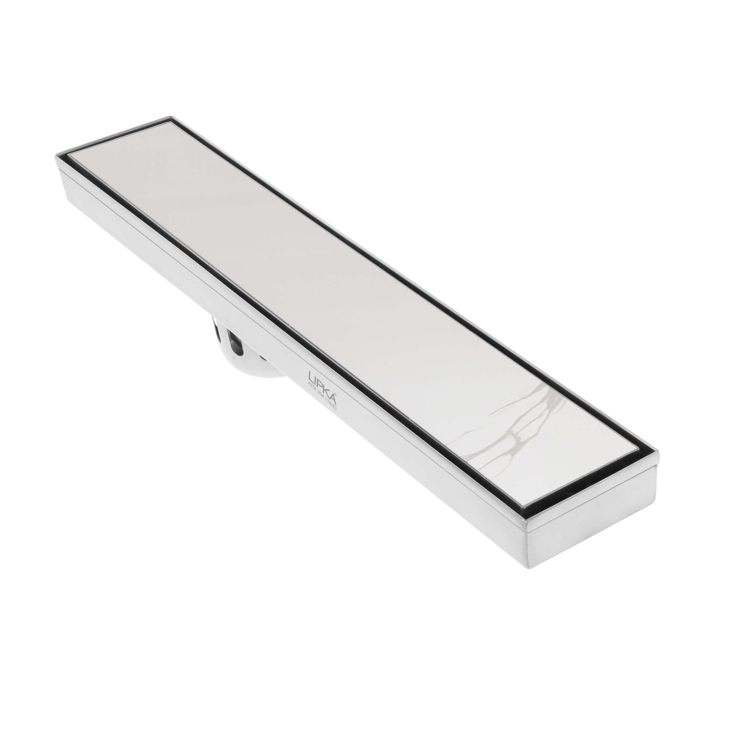 LIPKA Rectangular Tile Insert Shower Drain Channel | 18 x 3 Inches | Waste Water Floor Drain for 13mm Tile | 304 Stainless Steel | Invisible Shower Drainer Channel | Anti Cockroach Trap and Side Hole — Amazon image 9