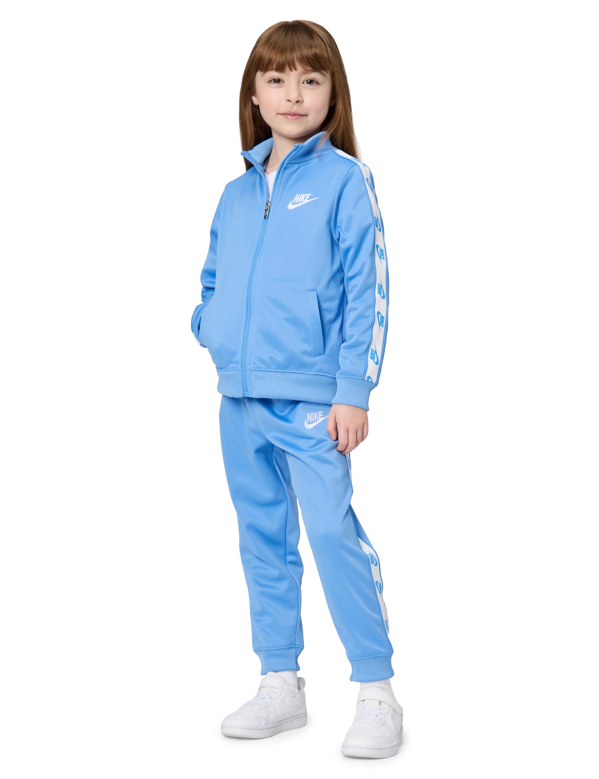 Kids' Dri-FIT Logo Taping Full Zip 2-Piece Outfit Set