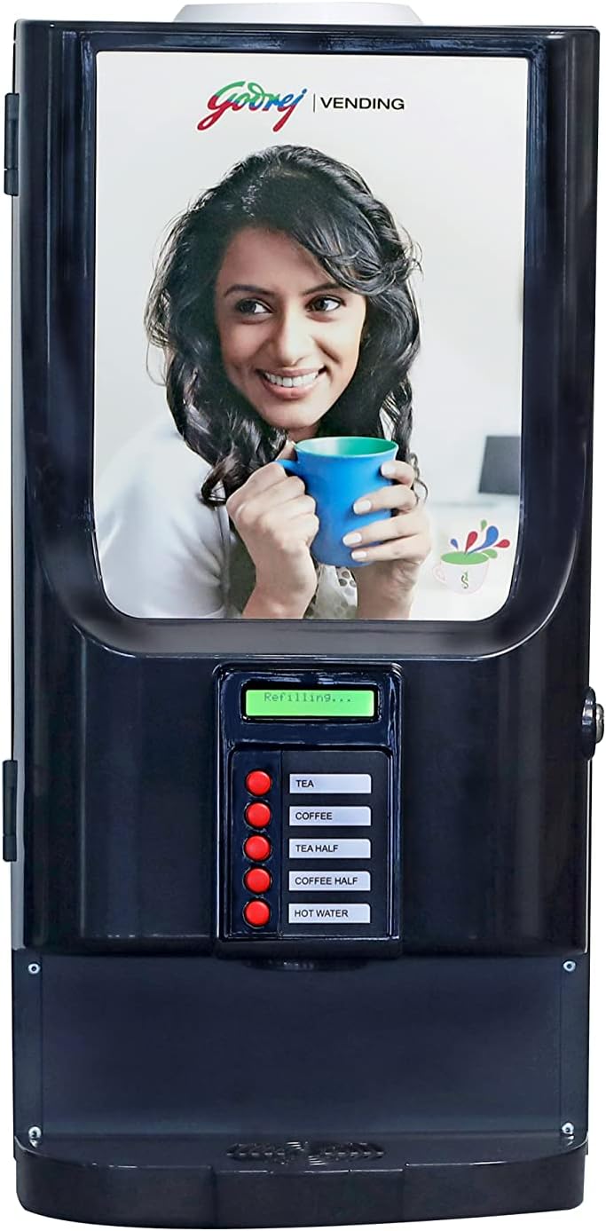 Godrej Vending Godrej Ecostar Coffee Tea Vending Machine Two Canisters Based Tabletop Automatic