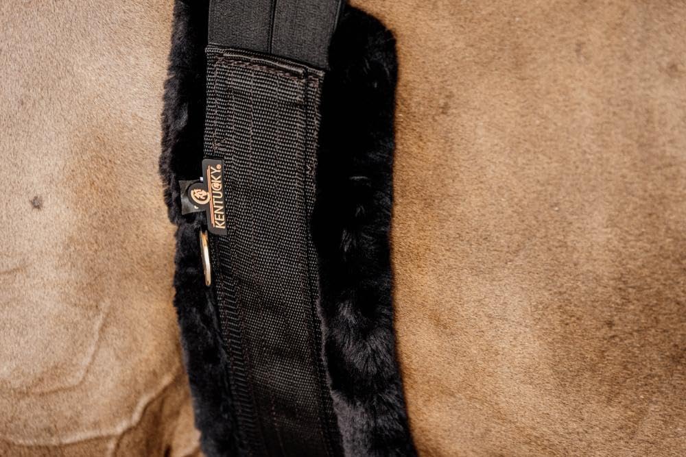 Kentucky Horsewear - Sattelgurt - Wolle/Pelz - Schwarz/Schwarz 135cm