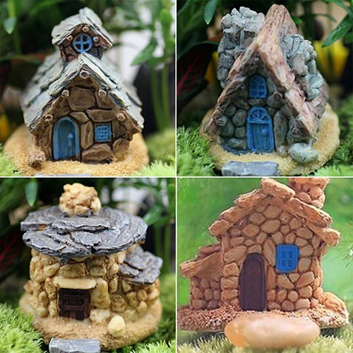 Liuqingwind 662194-GARDENDECOR Miniature Fairy Gardens Accessories Mini Stone House Decoration Fairy Garden Miniature Craft Micro Landscape Decors thumb #1
