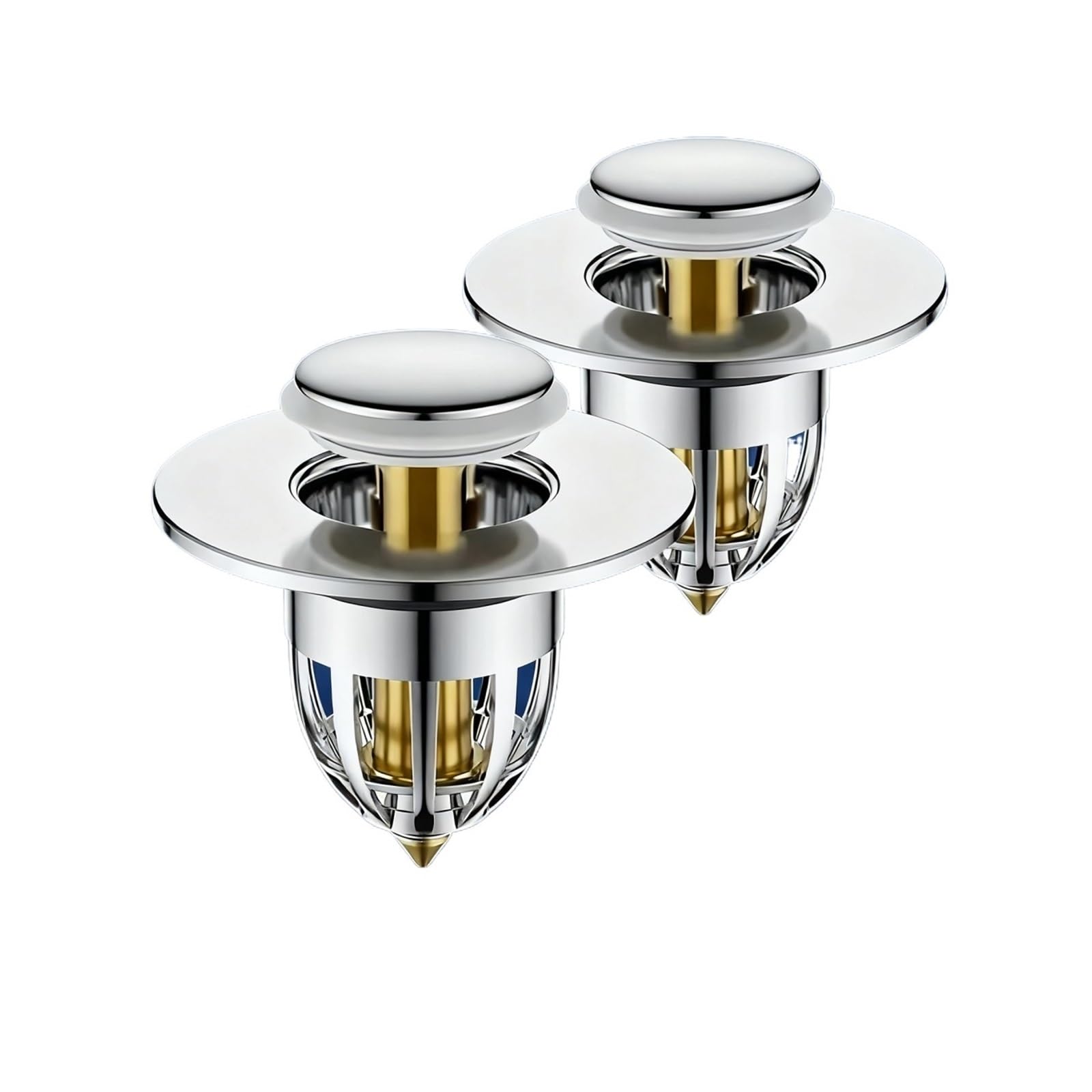 Universal Pop-Up Basin Drain Filter with Hair Catcher(2PCS All-copper core)