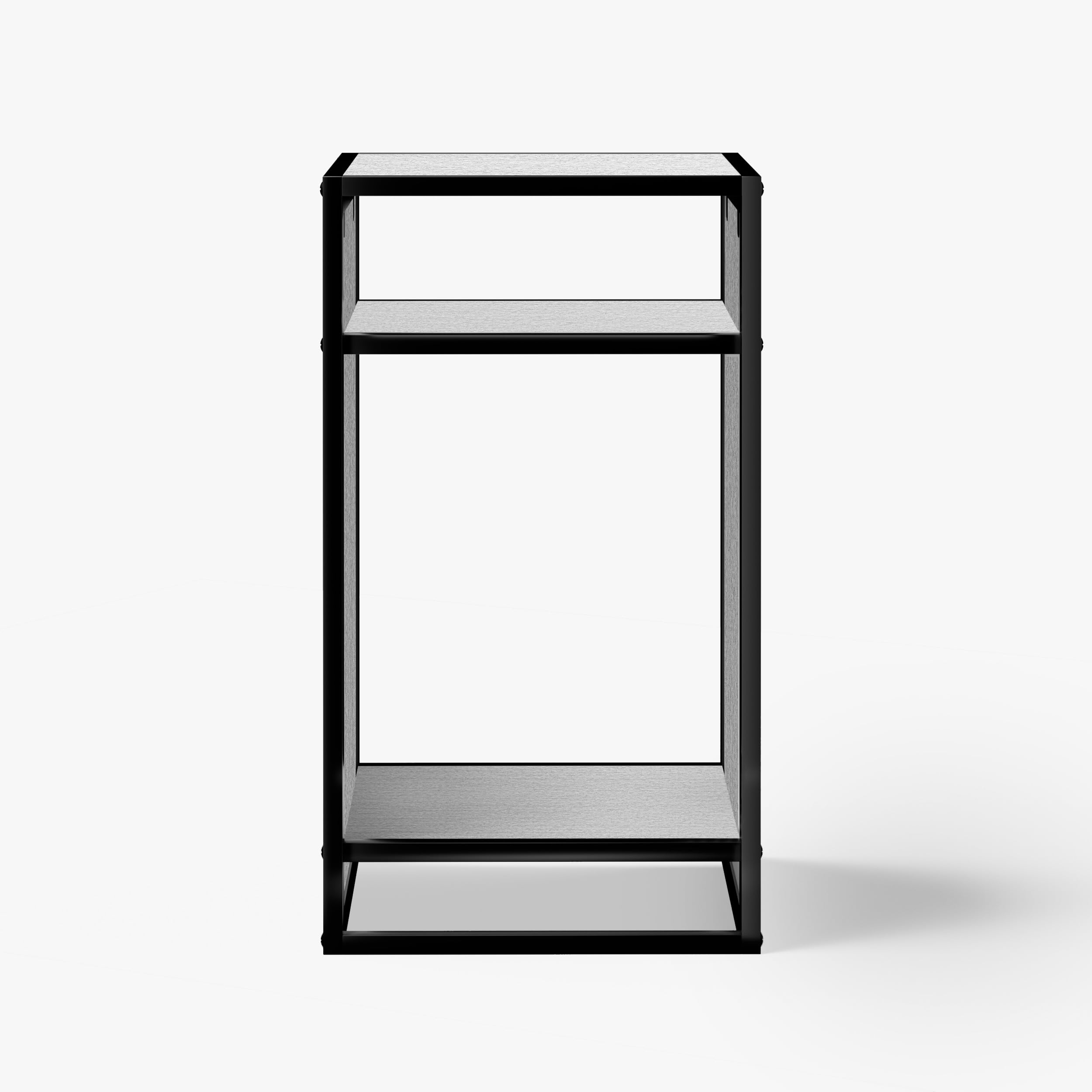 LANDEN Support et armoire pour aquarium, tapis de nivellement en mousse nano inclus, design contemporain en bois peint en blanc mat (support uniquement)