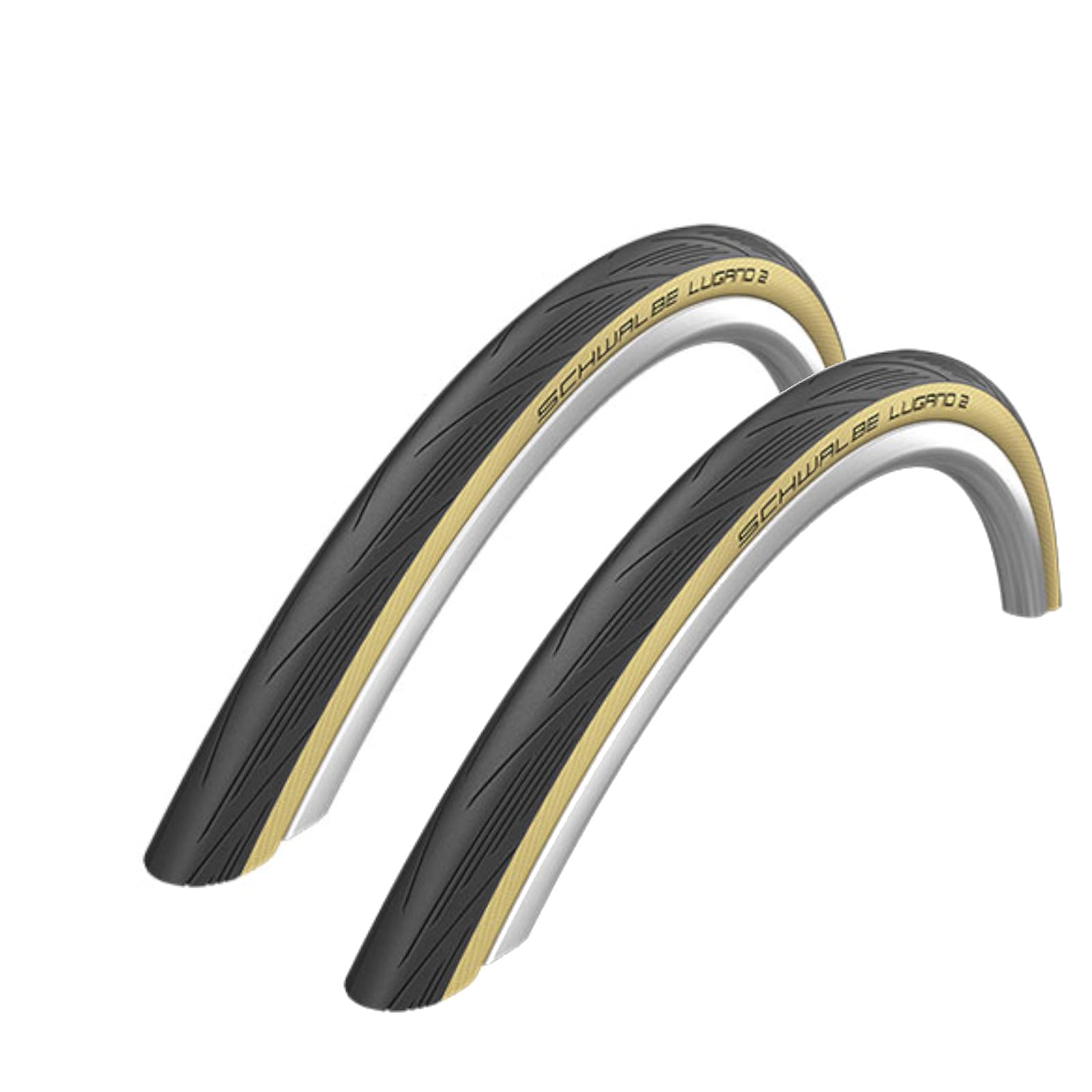 Schwalbe Lugano 700 x 25c Road Bike Tyres (Pair) - Beige