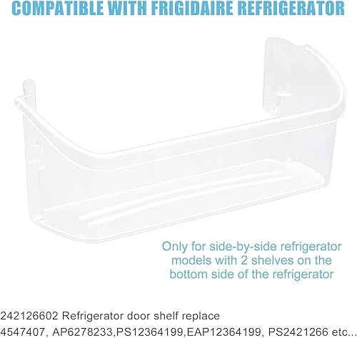 Miniatura 3 de 242126602 - Estante de repuesto para puerta de refrigerador compatible con estantes de repuesto Frigidaire para puerta de refrigerador, estante