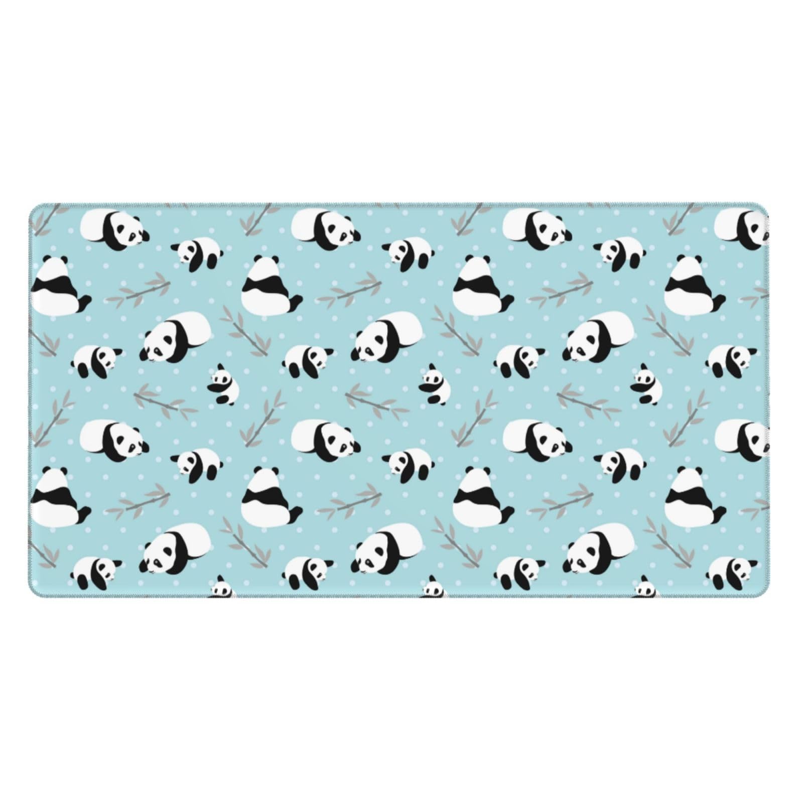 Blue Panda Large Mouse Pad Gaming Mousepad XXL 15.8×29.5 in Non-Slip Rubber Base Desk Mats on Top of Desks Mouse Pads for Wireless Mouse Computer Desks Accessories