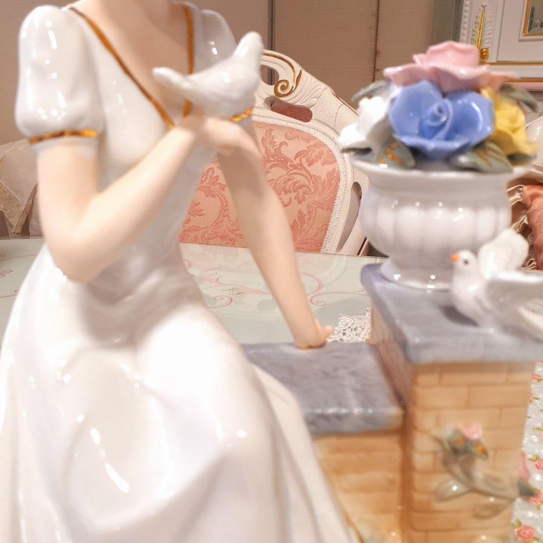 輸入雑貨　陶器　スペイン調　『貴婦人と小鳥』　エレガント　アンティーク 輸入雑貨陶器スペイン調『貴婦人と小鳥』エレガントアンティーク