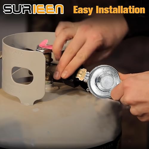 Miniatura 5 de POL - Regulador de baja presión de propano, 38 de pulgada hembra de 12 pulgada NPT hembra de 38 pulgadas macho NPT adaptador de gas NPT de 14