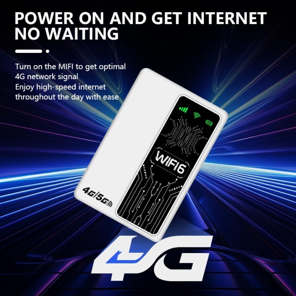 Modem Wireless 4G Compatto 300Mbps Router da Viaggio con Supporto SIM per Casa Ufficio Auto - Hotspot Mobile Veloce 18x8x3cm