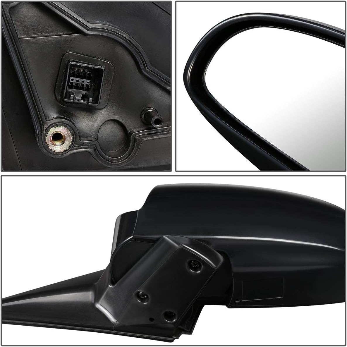 DNA Motoring OEM-MR-KI1320120 Factory Style Powered Driver/Left Side View Door Mirror