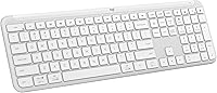 Logitech Signature Slim K950 Wireless Keyboard: Quiet Typing, Multi-Device Switch, Bluetooth, Multi-OS, Long Battery - Off-White