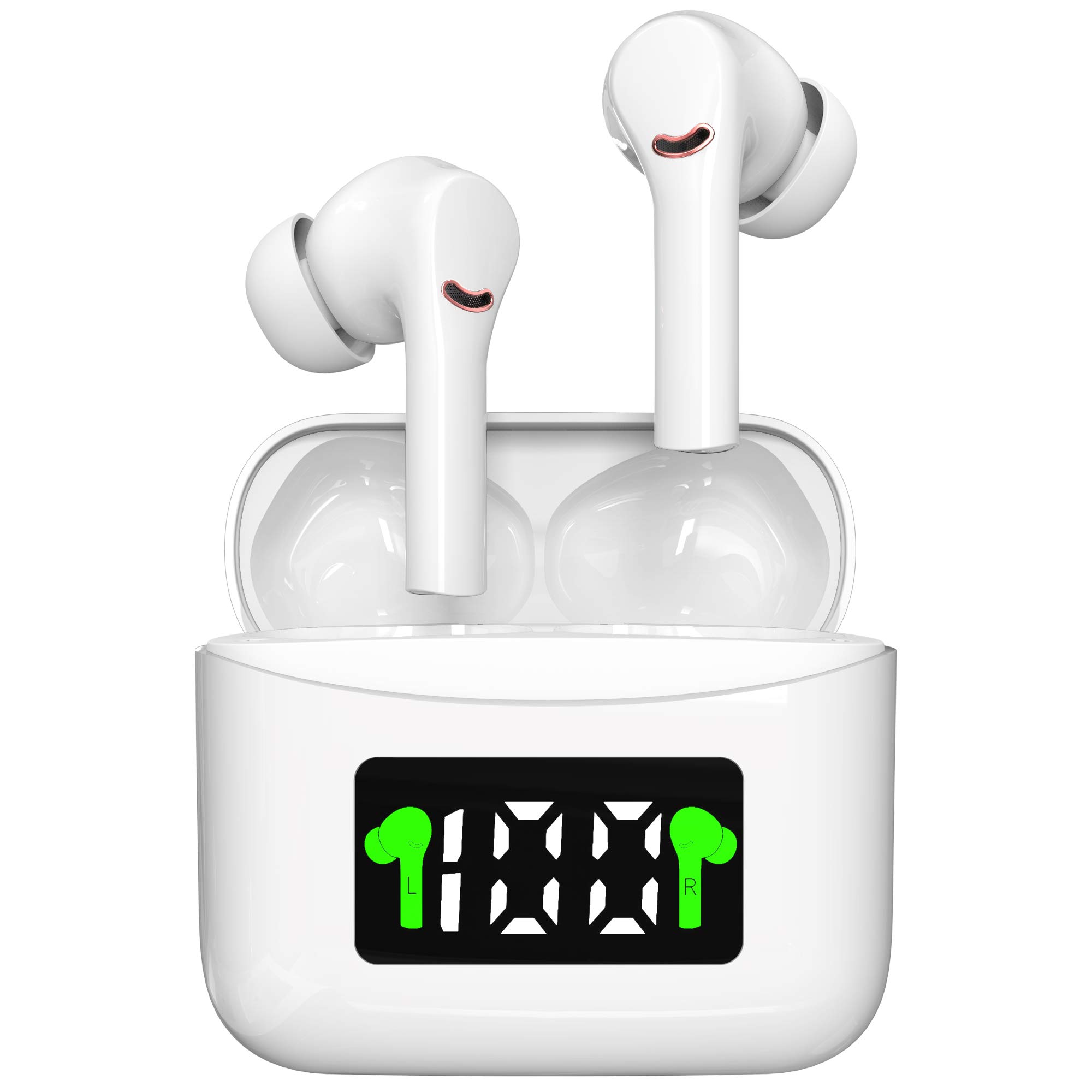 Wireless Earbuds, Bluetooth 5.2 Headphones Bluetooth Earbuds 35H Playtime  in-Ear Wireless Headphones Hi-Fi Stereo Sweatproof Earphones Sport Headsets  Built-in Mic for Running/Travel/Gym(White) : Amazon.com.au: Electronics