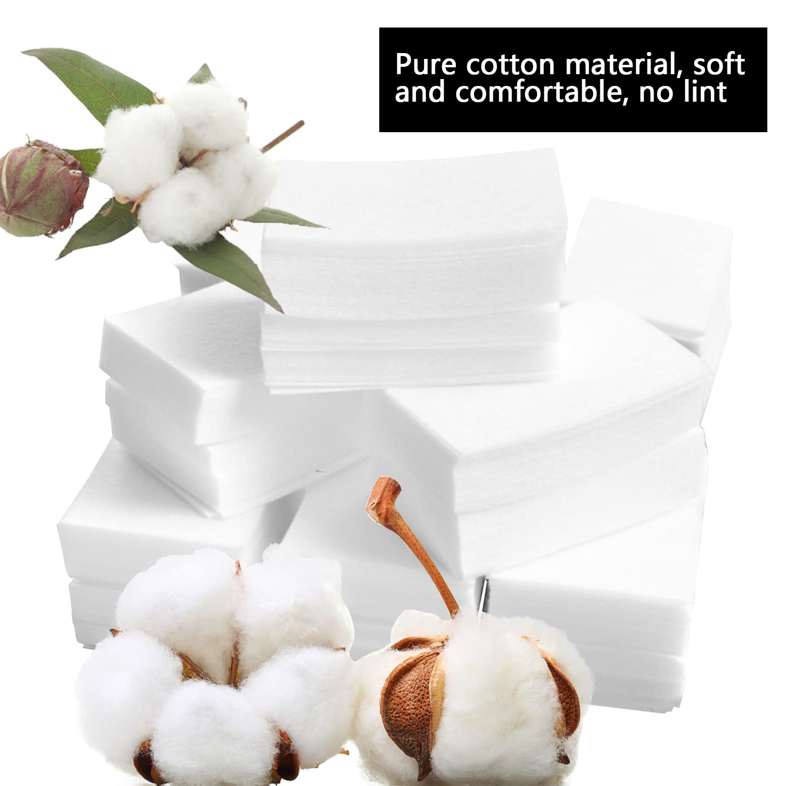 450 Pezzi Dischetti di Cotone per Unghie Gel, Salviette per Senza per Unghie, Tamponi di Pulire Nail, Pad Unghie Senza Pelucchi per Rimuovere Smalto e Gel, Ideali per Uso Professionale e Domestico