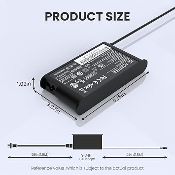 135W USB C Laptop Charger Compatible with Lenovo ThinkPad Z16 P16s P15s P14s E16 E15 E14 T16 Yoga/Slim Pro 9 7 6 7i 9i Book 9 ThinkBook 16 14p 14 15 14s IdeaPad Slim/Pro 9 7 5 Legion 9 Laptop