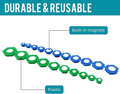 Miniatura 5 de 21 piezas de insertos magnéticos SAE y métricos, 516-78 pulgadas, 0.315 in-0.748 in, perfil hexagonal de diferentes colores