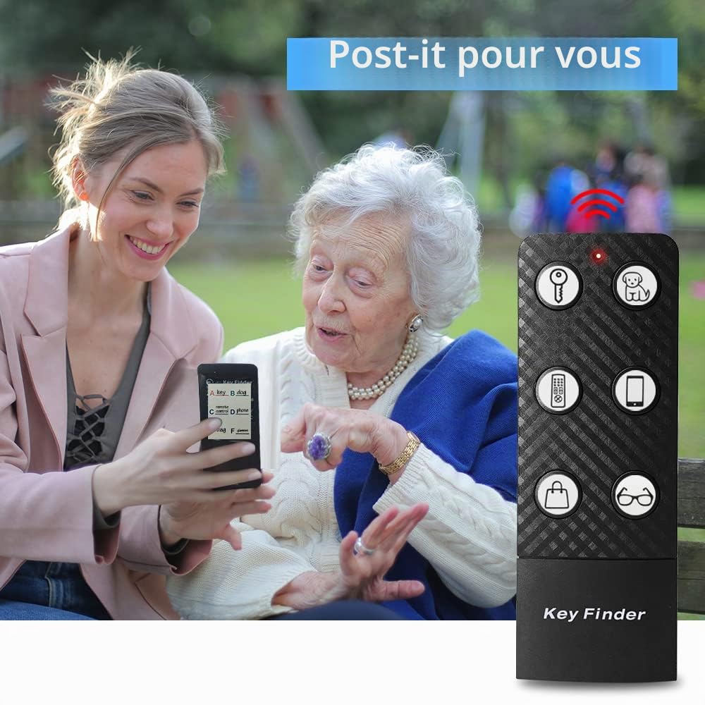 Localisateur de clés avec transmetteur extra, localisateur d'articles CHLOVOE avec bips forts de 85 dB, suivi d'articles sans fil, clés, portefeuille, téléphone, lunettes, bagages, traqueur d'animaux