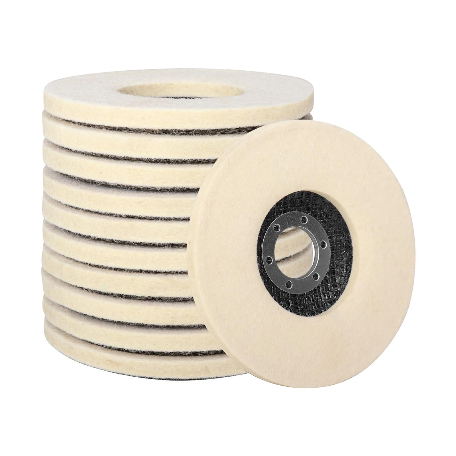 Polerująca tarcza szlifierki stołowej, 100/115/125 mm Wełniana tarcza polerska, do szlifierki kątowej, filcowa metalu, marmuru, szkła i ceramiki(10pcs,115mm)