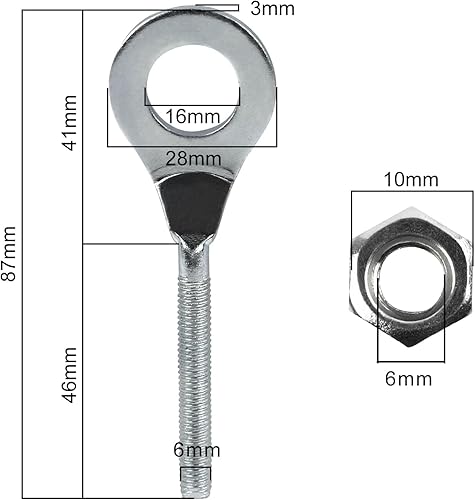 Vista 11 de FLYPIG Ajustador de eje de cadena trasera de 0.59 pulgadas para MB165 MB200 Coleman CT200u BT200x 50cc-125cc Z50R CRF50F CRF70F CRF80F CRF100F