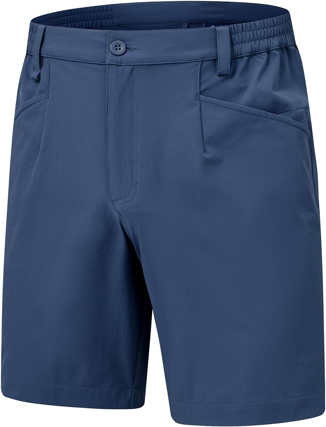 Rdruko Men's Stretch Golf Shorts 7 '' Dress Casual Quick Dry Elastic Waist Lightweight Flat Front Work Shorts