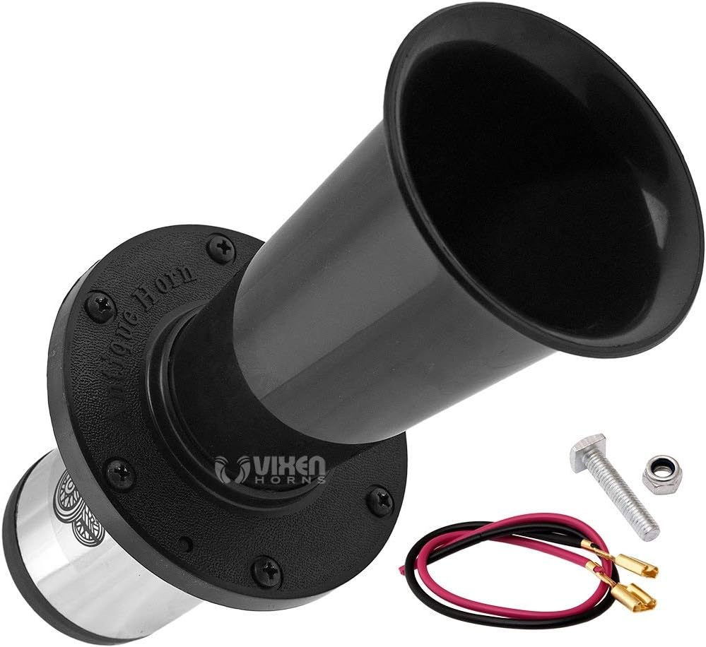 Vixen Horns Loud Ahooga OOGA Air Horn similar to Antique Vintage Classic Old Car Black VXH1002B