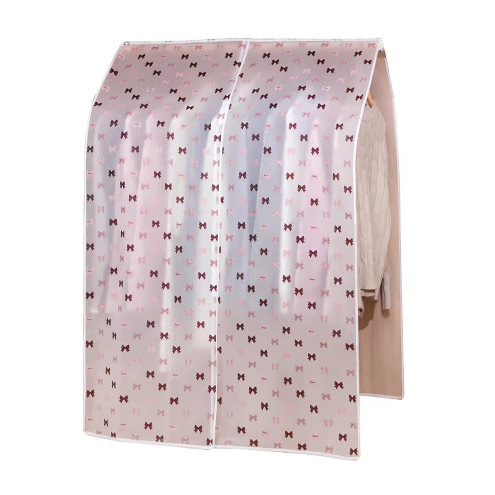 vfdaSWQQ Coat hanger cover, Translucent Locker Garment Cover, Bag for Hanging Clothes, With Hook And Loop Straps And Tie Downs(150 * 120cm/59 * 47in)