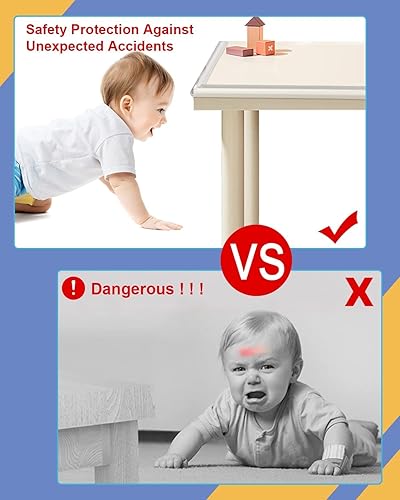 Miniatura 4 de A prueba de bebés, tira protectora de borde de 0.4 pulgadas, protectores de esquinas suaves de silicona gruesa con adhesivo fuerte precintado