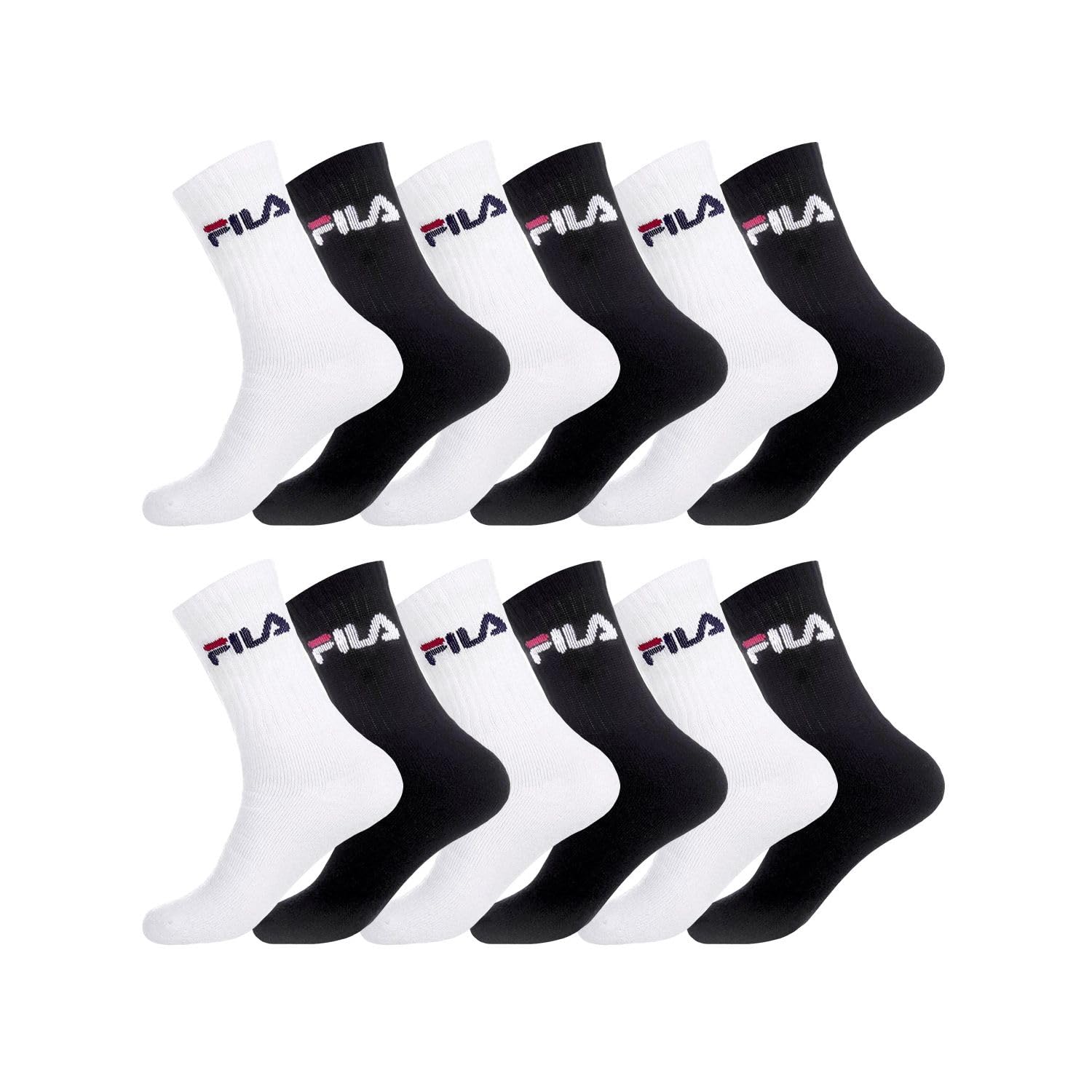 Fila Men's Lot de 12 paires de chaussettes Homme Casual Socks, BN, 43/46