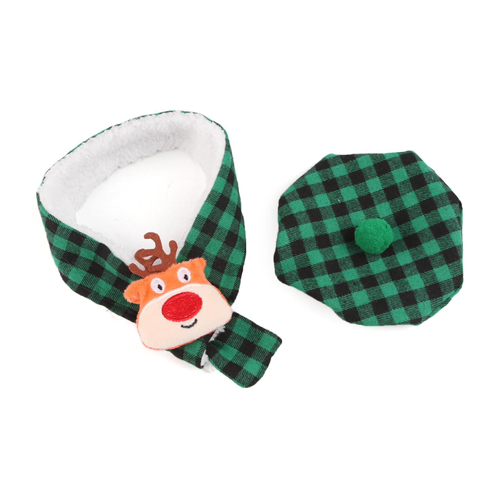 MICFENY Christmas Pet Costume Dog Cats Christmas Reindeer Hat Headwear Pet Birthday Supply Dog Hat Paids Scarf